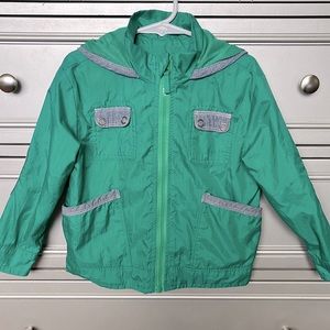 Green & Chambray Windbreaker